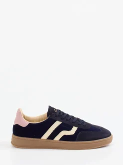 Gant – Retro-Sneaker aus Veloursleder Dunkelblau