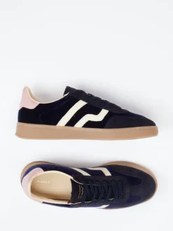 Gant – Retro-Sneaker aus Veloursleder Dunkelblau