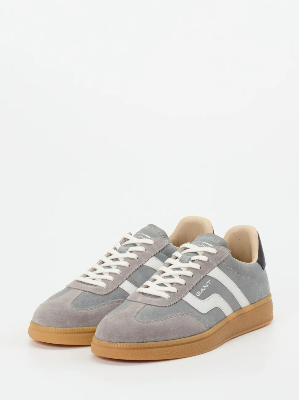 Gant – Retro-Sneaker aus Veloursleder graublau