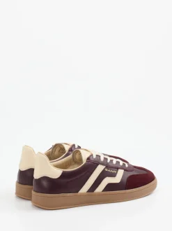 Gant – Retro-Sneaker aus Velour/Leder weinrot