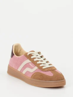 Gant – Retro-Sneaker aus Veloursleder und Cord in Rosa