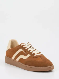 Gant – Retro-Sneaker aus Veloursleder in Braun