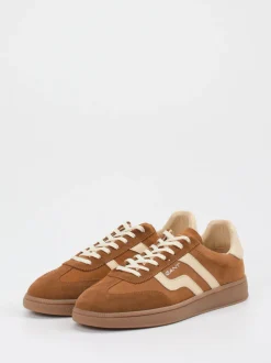 Gant – Retro-Sneaker aus Veloursleder in Braun