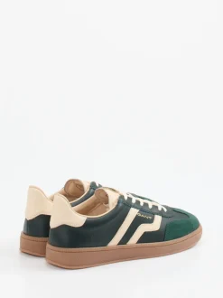 Gant – Retro-Sneaker aus Velour/Leder in Grün