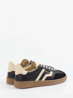 Gant – Retro-Sneaker aus Velours- und Glattleder Schwarz