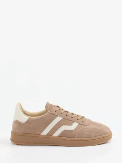 Gant – Retro-Sneaker aus Veloursleder sandbeige