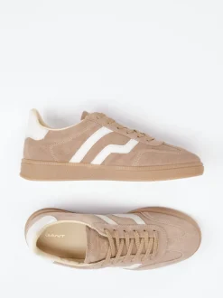 Gant – Retro-Sneaker aus Veloursleder sandbeige