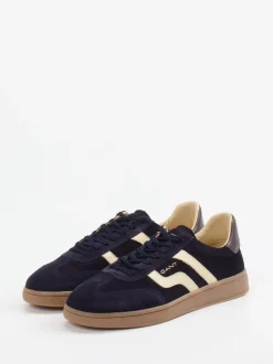 Gant – Retro-Sneaker aus Veloursleder Dunkelblau