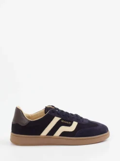 Gant – Retro-Sneaker aus Veloursleder Dunkelblau