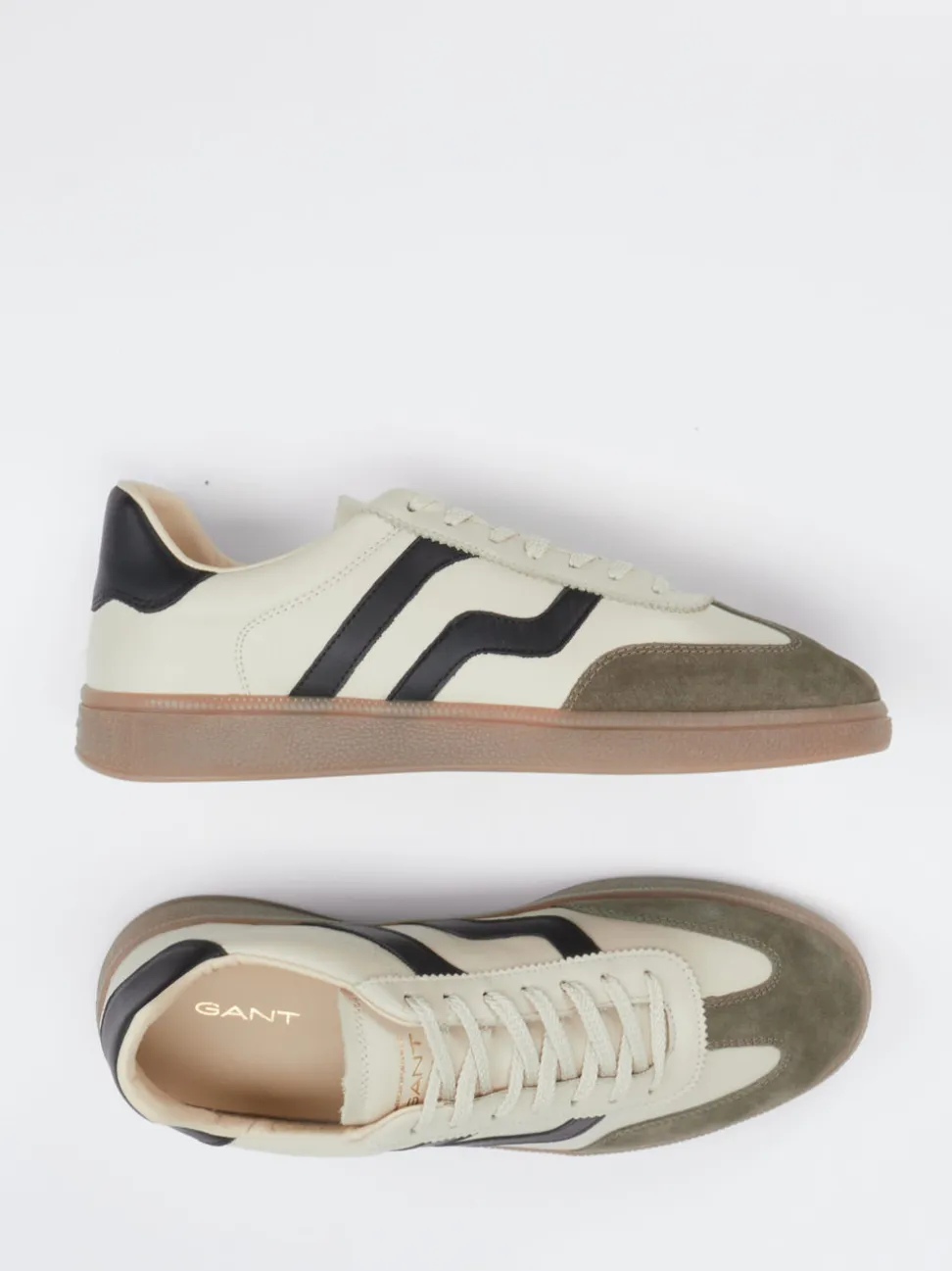 Gant – Retro-Sneaker aus Veloursleder in Beige