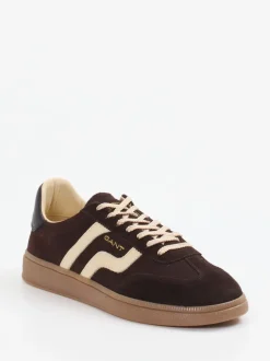 Gant – Retro-Sneaker aus Veloursleder Dunkelbraun