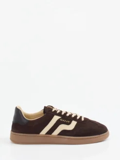 Gant – Retro-Sneaker aus Veloursleder Dunkelbraun