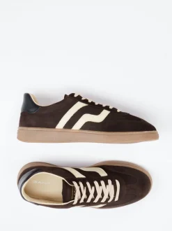 Gant – Retro-Sneaker aus Veloursleder Dunkelbraun