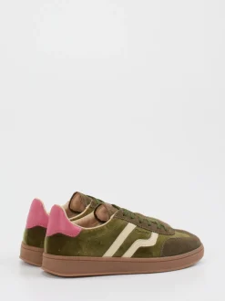 Gant – Retro-Sneaker aus Veloursleder olivgrün