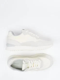 Gant – Retro-Sneaker aus Veloursleder cremeweiß