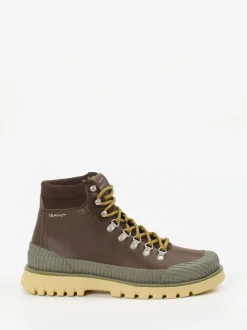 Gant – Schnürboots aus Fettleder in Braun