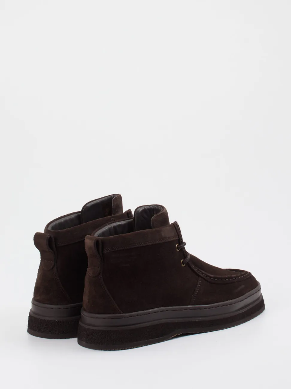 Gant – Schnürboots aus Veloursleder dunkelbraun