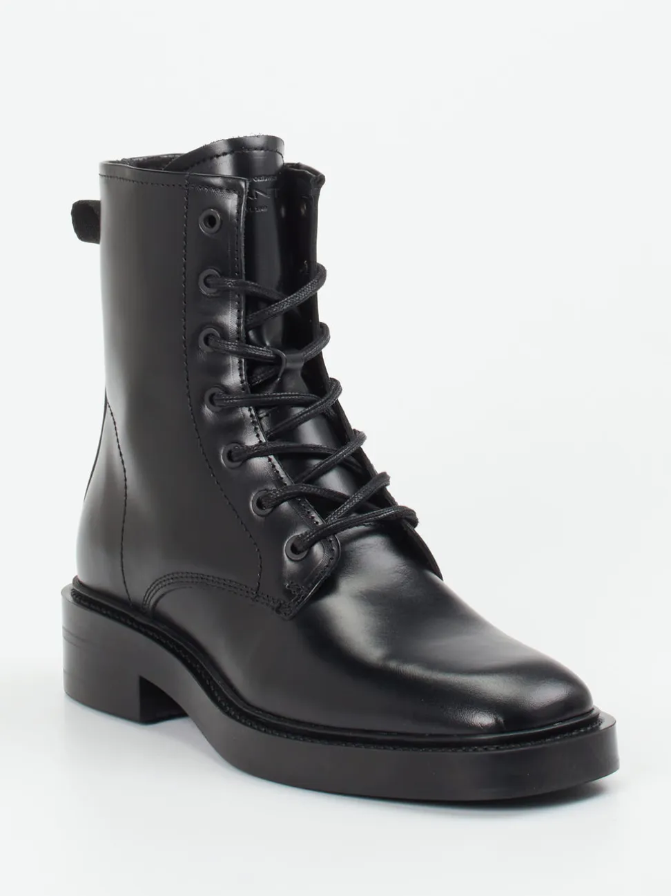 Gant – Schnürstiefelette aus Leder in Schwarz