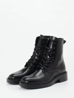 Gant – Schnürstiefelette aus Leder in Schwarz