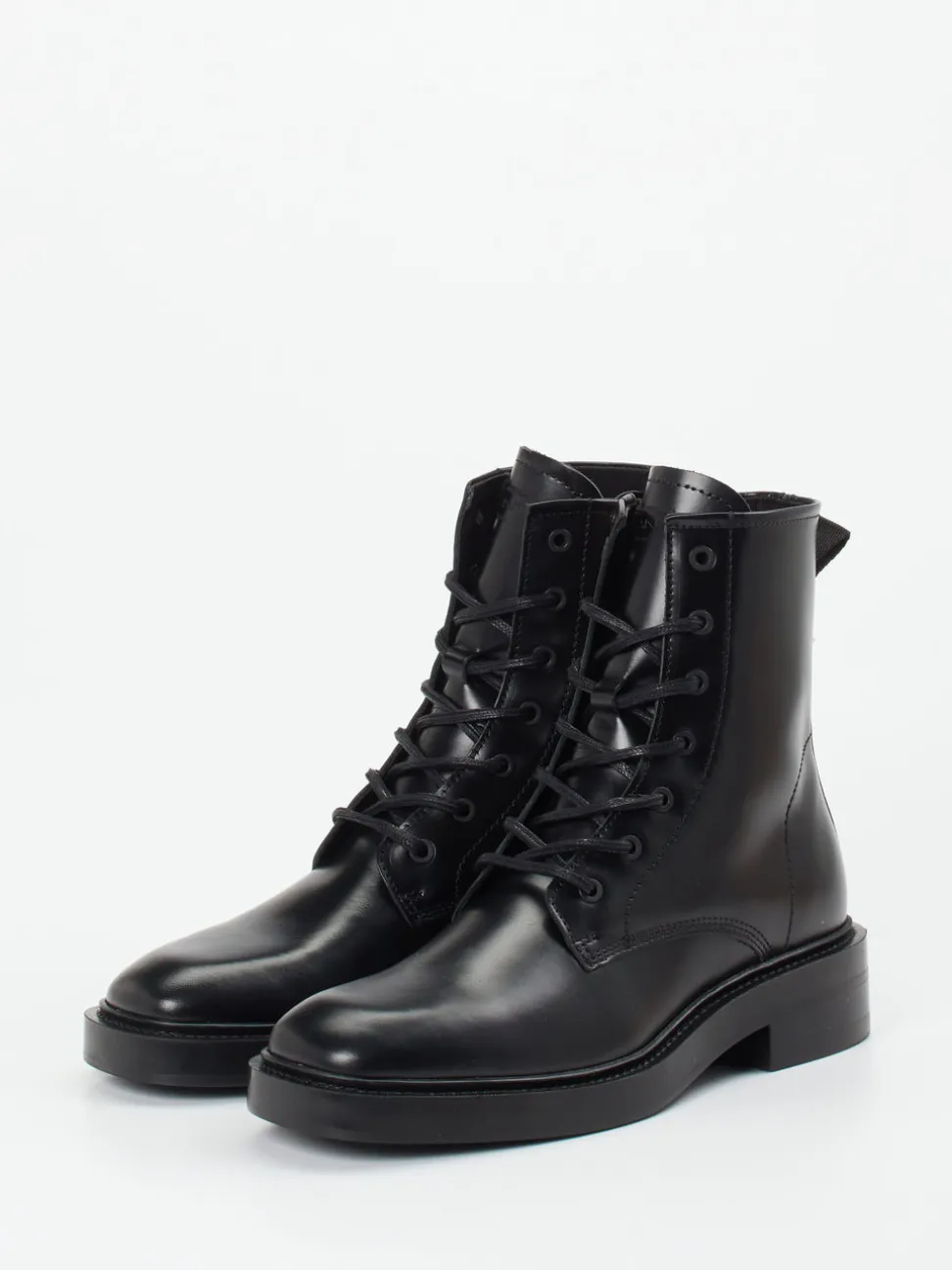Gant – Schnürstiefelette aus Leder in Schwarz