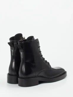 Gant – Schnürstiefelette aus Leder in Schwarz