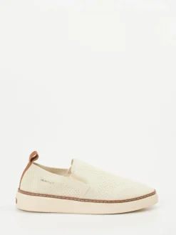 Gant – Slip-On Sneaker aus gestricktem Textil cremeweiß
