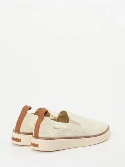 Gant – Slip-On Sneaker aus gestricktem Textil cremeweiß