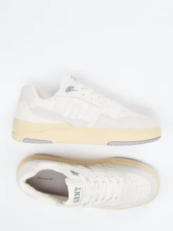 Gant – Sneaker aus Kalbleder in Cremeweiß