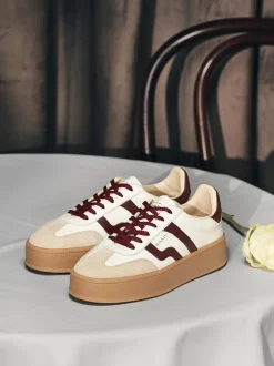 Gant – Sneaker aus Kalbleder in Cremeweiß