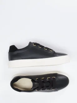 Gant – Sneaker aus Kalbleder in Schwarz