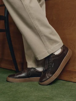 Gant – Sneaker aus Kalbleder in Braun