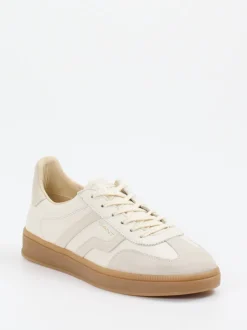 Gant – Sneaker aus Leder und Velours in Beige