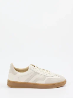 Gant – Sneaker aus Leder und Velours in Beige