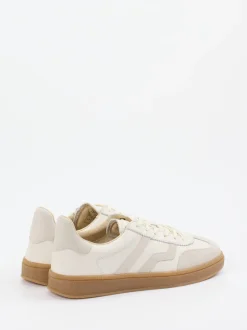 Gant – Sneaker aus Leder und Velours in Beige