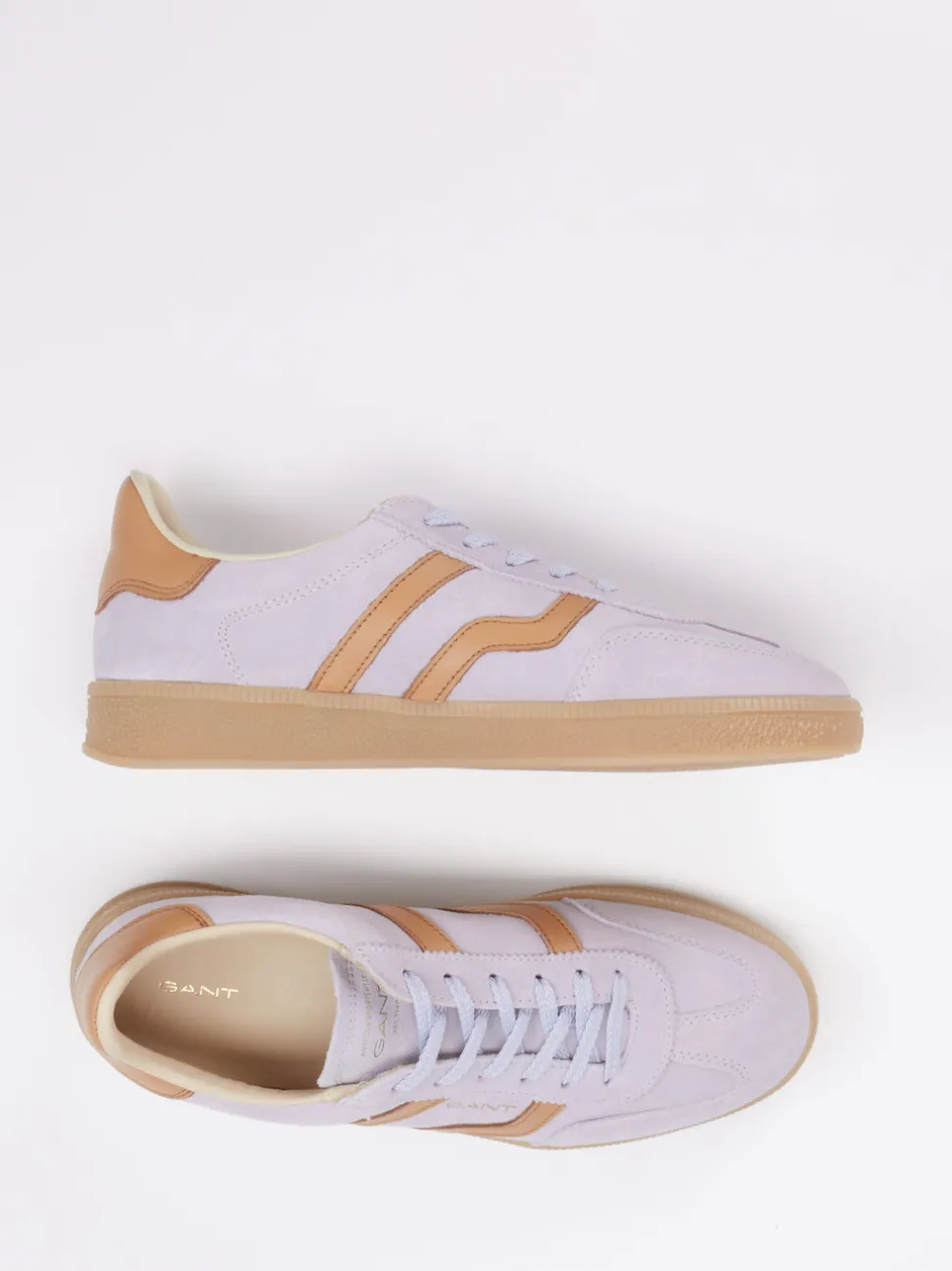 Gant – Sneaker aus Leder-Mix in Flieder