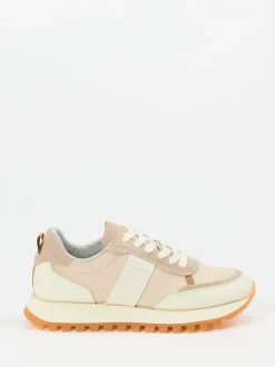 Gant – Sneaker aus Textil und Veloursleder Beige