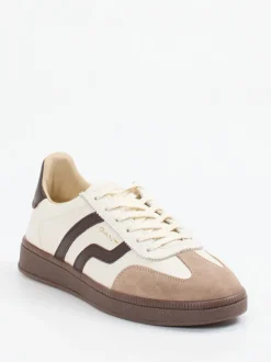 Gant – Sneaker aus Velour- und Glattleder cremeweiß