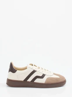 Gant – Sneaker aus Velour- und Glattleder cremeweiß