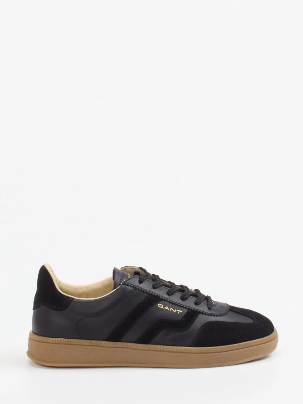Gant – Sneaker aus Velour/Leder in Schwarz