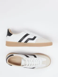 Gant – Sneaker aus Veloursleder und Leder Weiß
