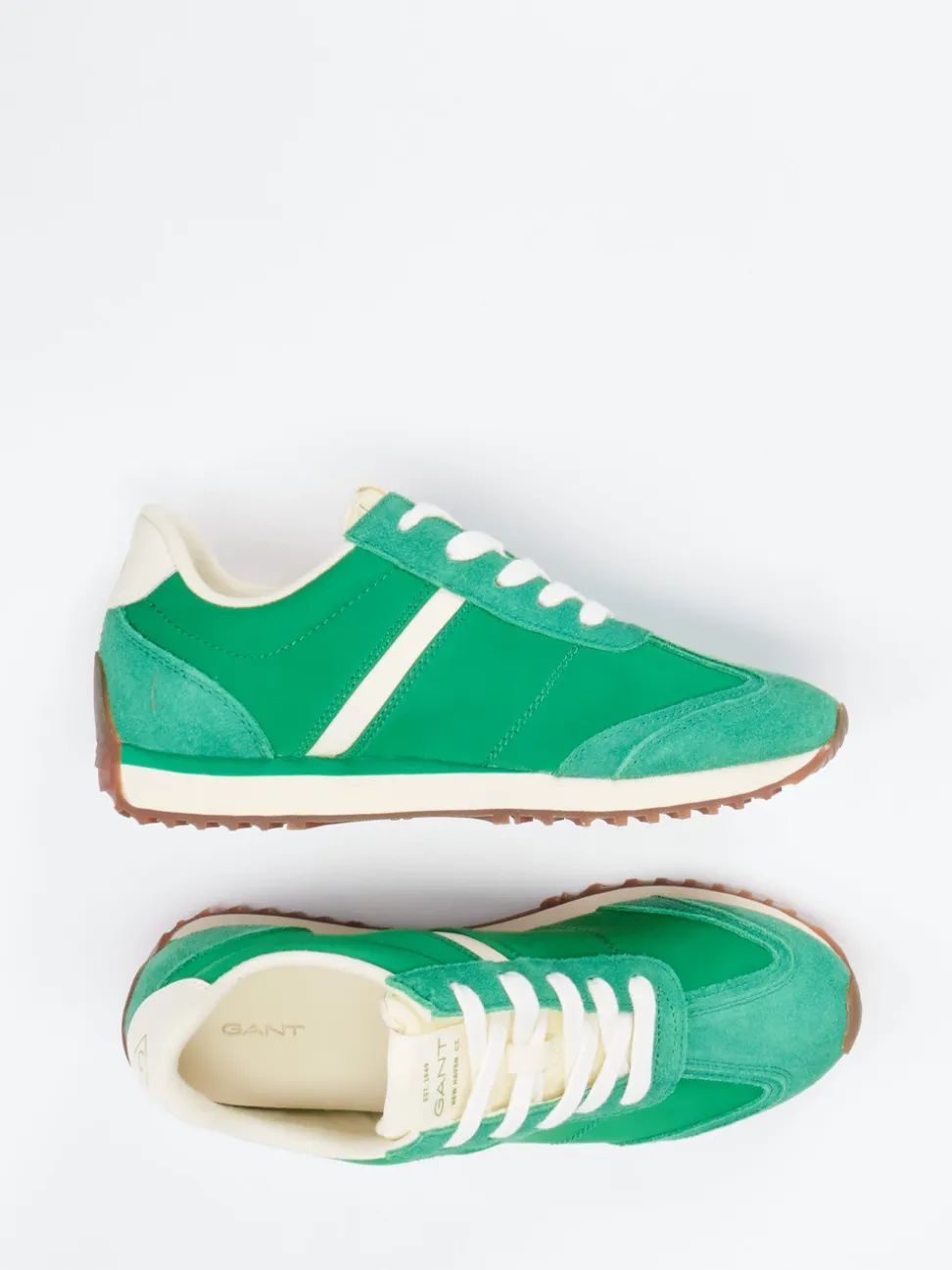 Gant – Sneaker aus Veloursleder in Grün