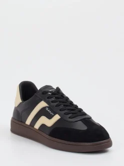 Gant – Sneaker aus Velours- und Glattleder Schwarz