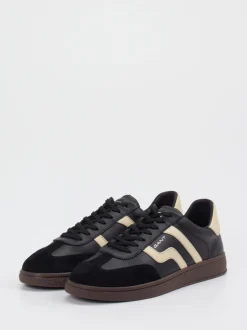 Gant – Sneaker aus Velours- und Glattleder Schwarz