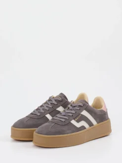 Gant – Sneaker aus Veloursleder in Schlammgrau