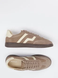 Gant – Sneaker aus Veloursleder in Braun