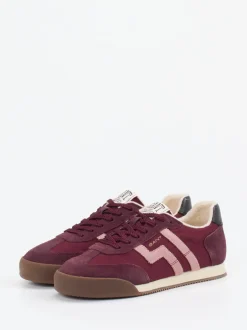Gant – Sneaker aus Velour/Textil in Bordeauxrot