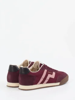Gant – Sneaker aus Velour/Textil in Bordeauxrot