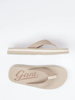 Gant – Zehentrenner aus Textil in Beigebraun