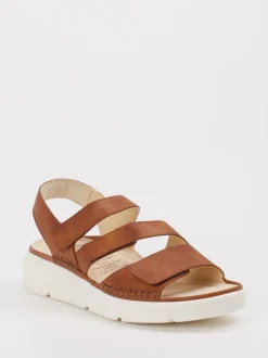 Ganter – Klettsandalen aus Kalbleder in Braun