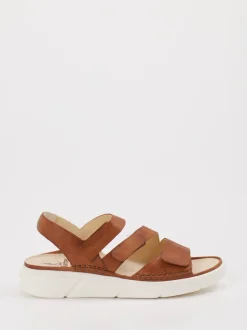 Ganter – Klettsandalen aus Kalbleder in Braun